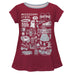 Mississippi State Bulldogs Hand Sketched Vive La Fete Impressions Artwork Maroon Short Sleeve Top