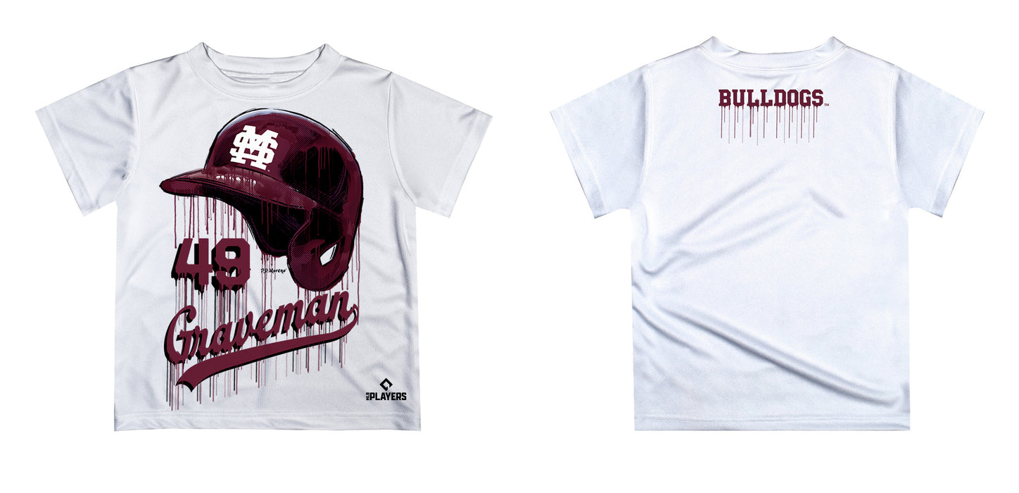 MLB Players Association Kendall Graveman MSU Bulldogs MLBPA Officially Licensed by Vive La Fete Dripping T-Shirt - Vive La Fête - Online Apparel Store