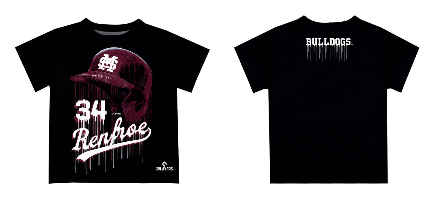 MLB Players Association Kendall Graveman MSU Bulldogs MLBPA Officially Licensed by Vive La Fete Dripping T-Shirt - Vive La Fête - Online Apparel Store