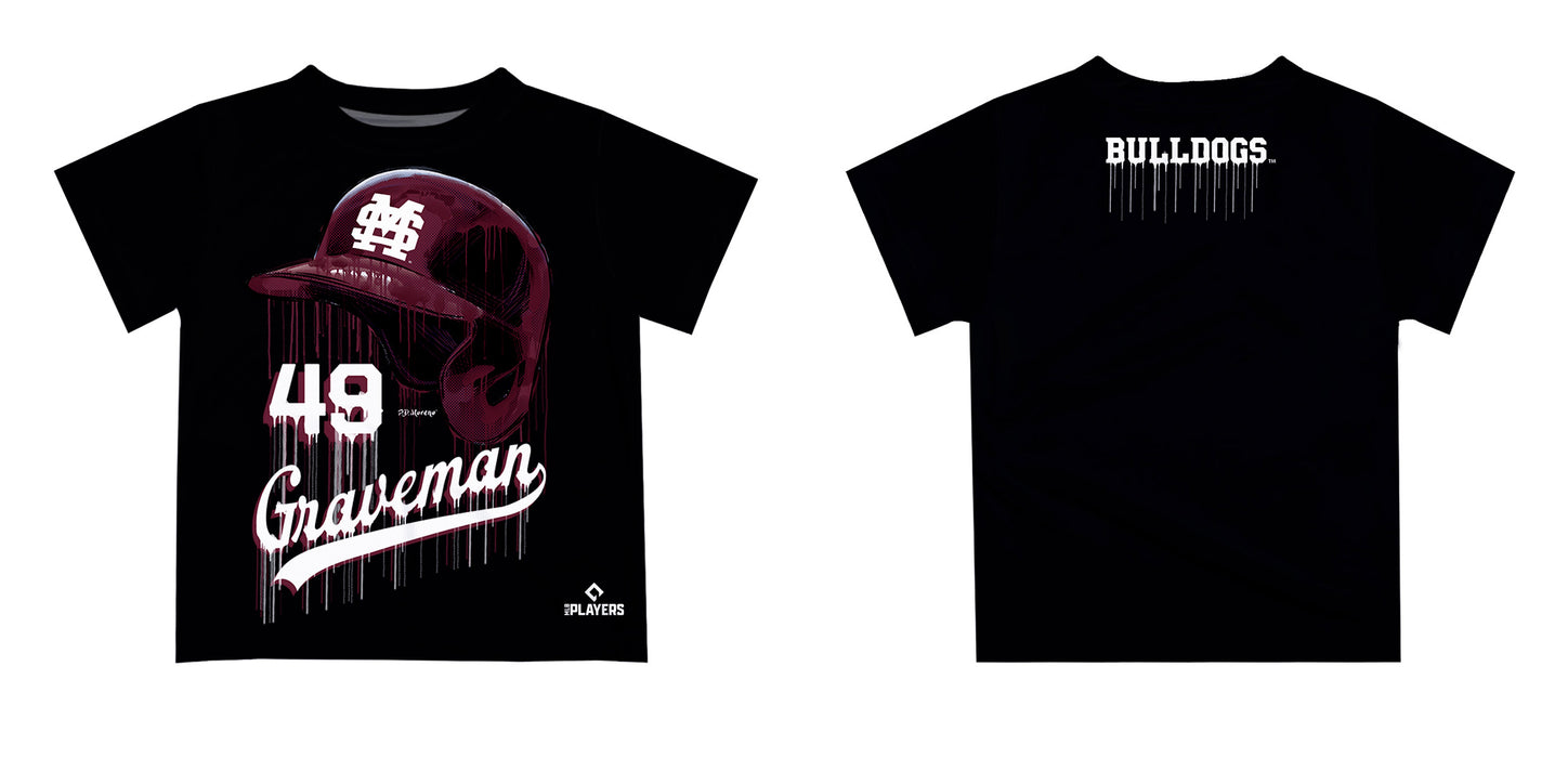 MLB Players Association Kendall Graveman MSU Bulldogs MLBPA Officially Licensed by Vive La Fete Dripping T-Shirt - Vive La Fête - Online Apparel Store