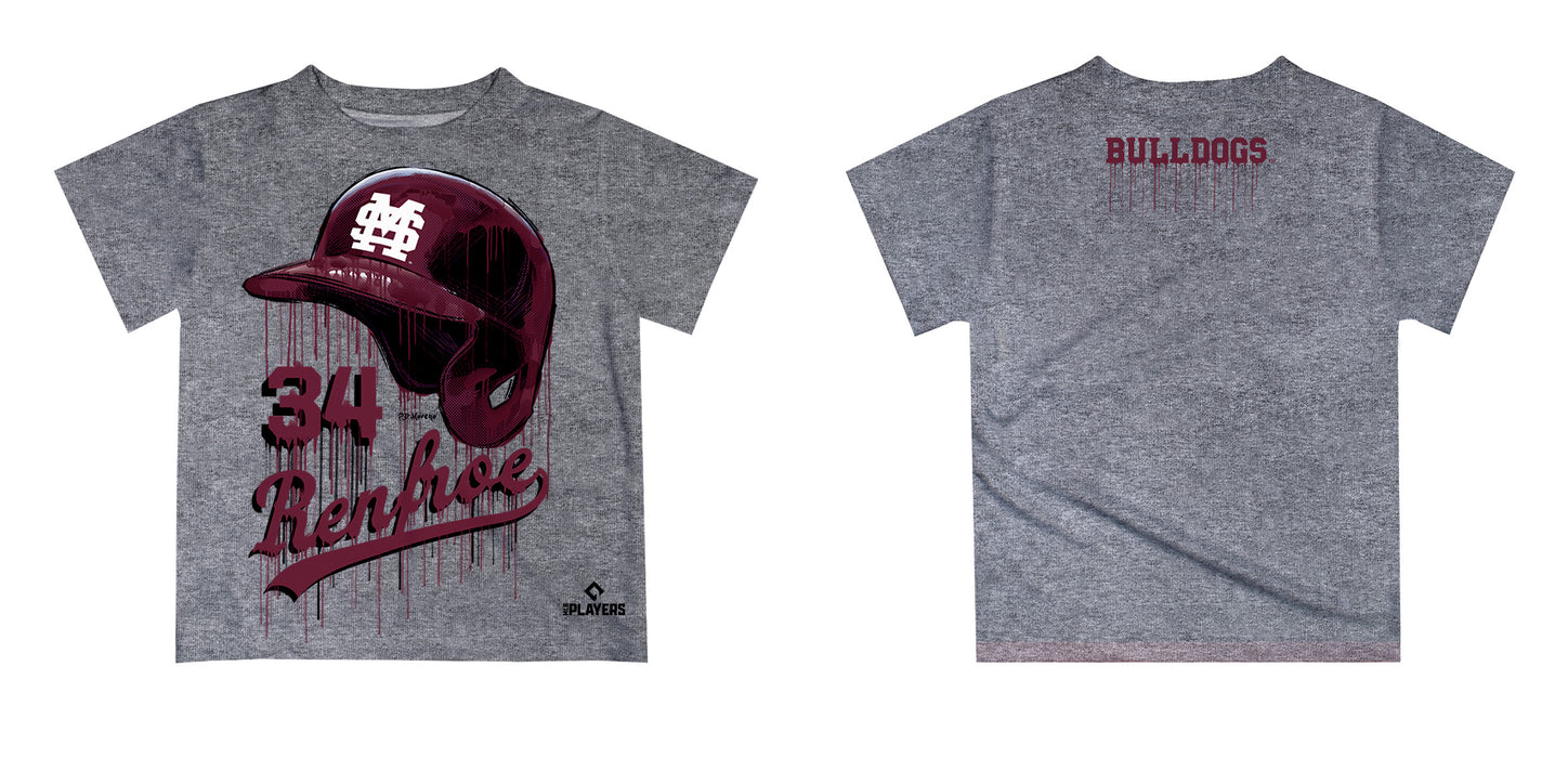 MLB Players Association Kendall Graveman MSU Bulldogs MLBPA Officially Licensed by Vive La Fete Dripping T-Shirt - Vive La Fête - Online Apparel Store