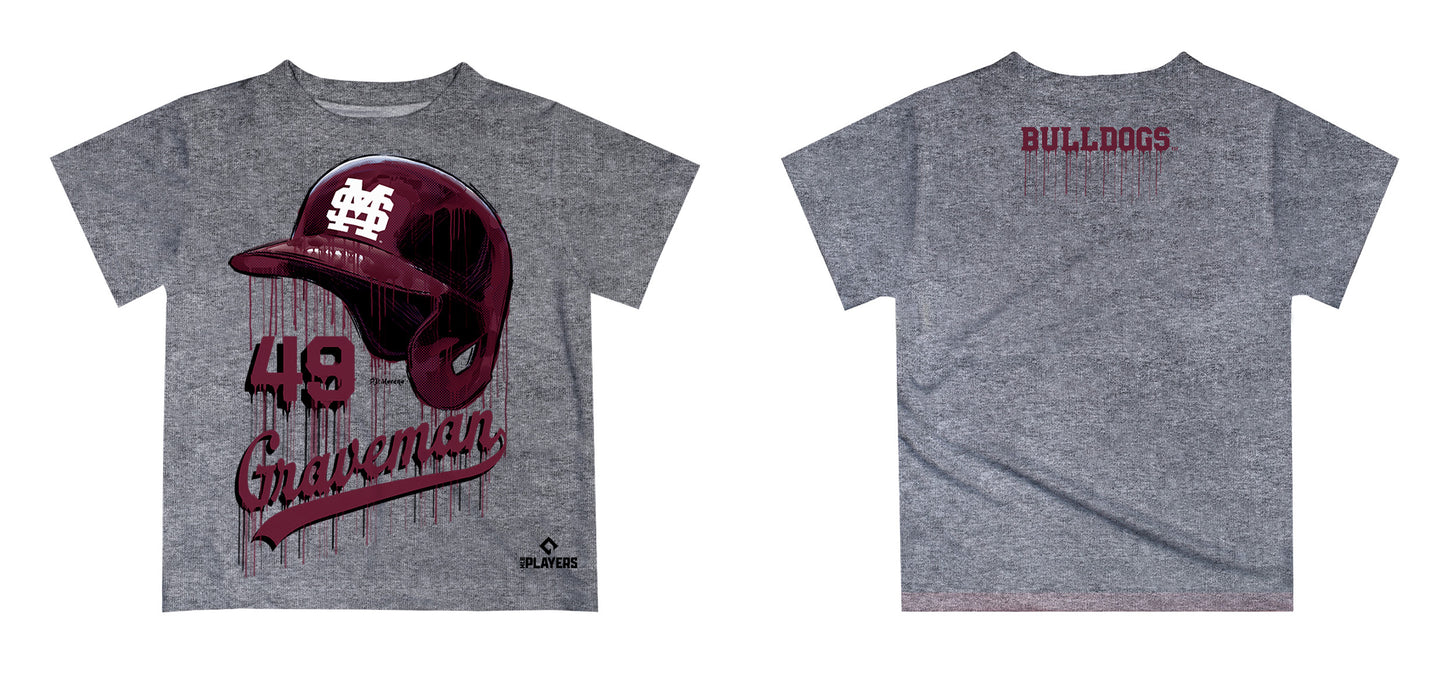 MLB Players Association Kendall Graveman MSU Bulldogs MLBPA Officially Licensed by Vive La Fete Dripping T-Shirt - Vive La Fête - Online Apparel Store