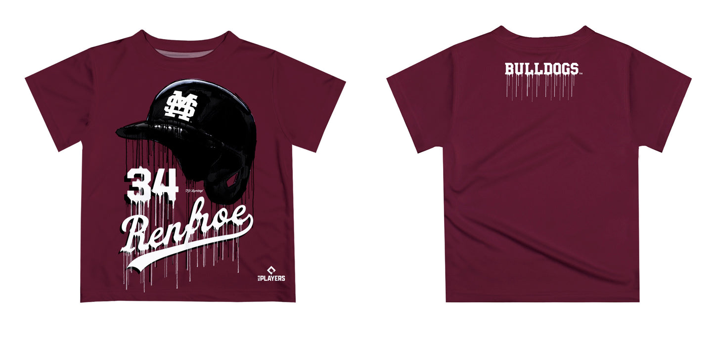 MLB Players Association Kendall Graveman MSU Bulldogs MLBPA Officially Licensed by Vive La Fete Dripping T-Shirt - Vive La Fête - Online Apparel Store