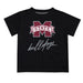 Mississippi State Bulldogs Vive La Fete Script V1 Black Short Sleeve Tee Shirt