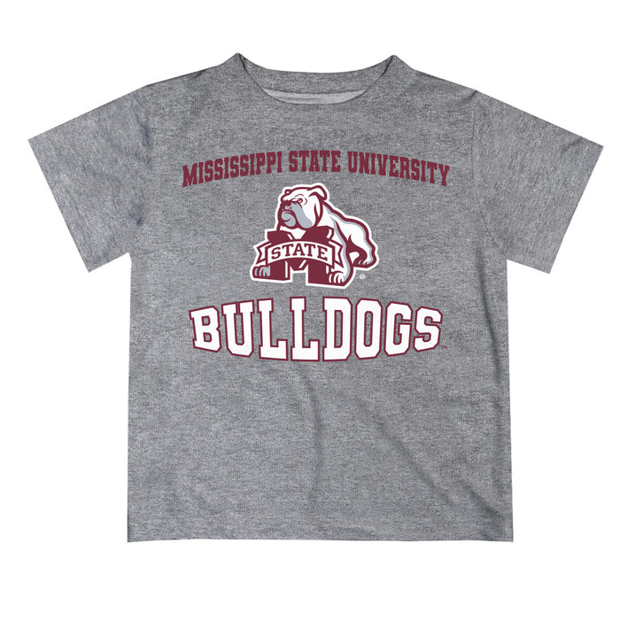 Mississippi State Bulldogs Vive La Fete Boys Game Day V3 Heather Gray Short Sleeve Tee Shirt