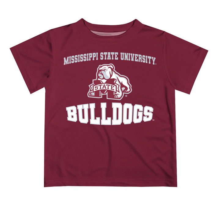 Mississippi State Bulldogs Vive La Fete Boys Game Day V3 Maroon Short Sleeve Tee Shirt