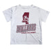 Mississippi State Bulldogs Vive La Fete State Map White Short Sleeve Tee Shirt
