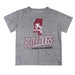 Mississippi State Bulldogs Vive La Fete State Map Heather Gray Short Sleeve Tee Shirt