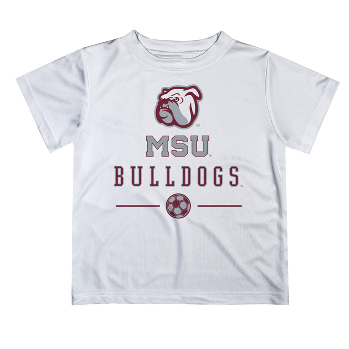 Mississippi State Bulldogs Vive La Fete Soccer V1 White Short Sleeve Tee Shirt