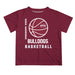 Mississippi State Bulldogs Vive La Fete Basketball V1 Maroon Short Sleeve Tee Shirt