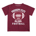 Mississippi State Bulldogs Vive La Fete Football V2 Maroon Short Sleeve Tee Shirt