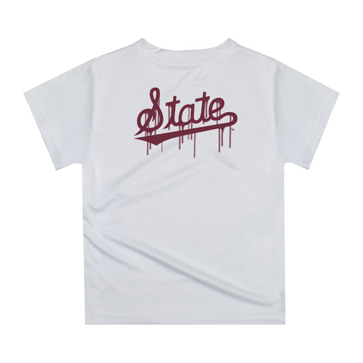 Mississippi State Bulldogs Original Dripping Baseball Helmet Maroon T-Shirt by Vive La Fete - Vive La Fête - Online Apparel Store