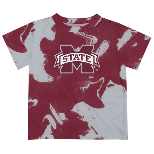 Mississippi State Bulldogs Vive La Fete Marble Boys Game Day Maroon Short Sleeve Tee