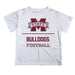 Mississippi State Bulldogs Vive La Fete Football V1 White Short Sleeve Tee Shirt