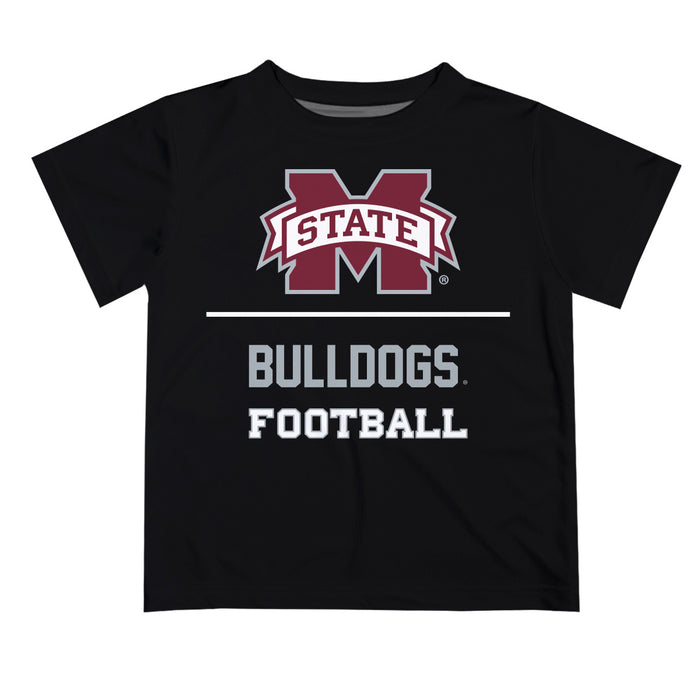 Mississippi State Bulldogs Vive La Fete Football V1 Black Short Sleeve Tee Shirt
