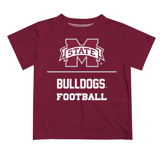 Mississippi State Bulldogs Vive La Fete Football V1 Maroon Short Sleeve Tee Shirt