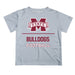 Mississippi State Bulldogs Vive La Fete Football V1 Gray Short Sleeve Tee Shirt