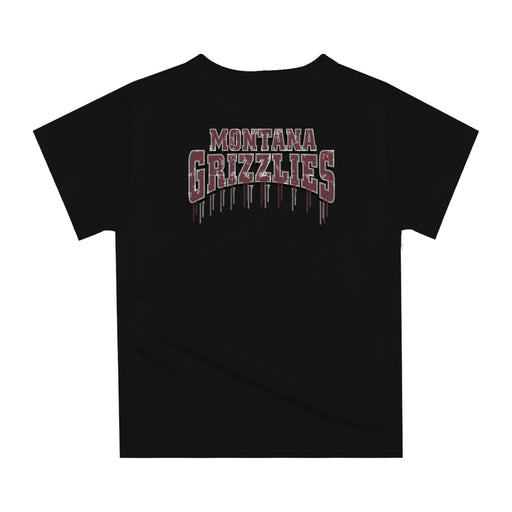 University of Montana Grizzlies Original Dripping Football Black T-Shirt by Vive La Fete - Vive La Fête - Online Apparel Store