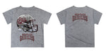 University of Montana Grizzlies Original Dripping Football Heather Gray T-Shirt by Vive La Fete - Vive La Fête - Online Apparel Store