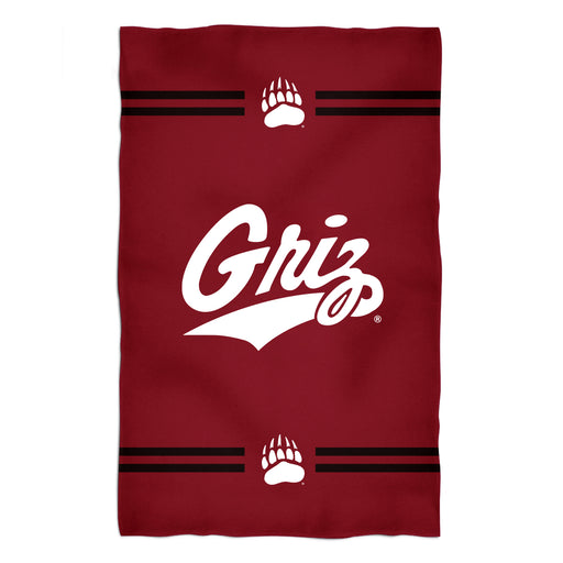 Motana Grizzlies UMT Vive La Fete Game Day Absorvent Premium Maroon Beach Bath Towel 51 x 32" Logo and Stripes" - Vive La Fête - Online Apparel Store