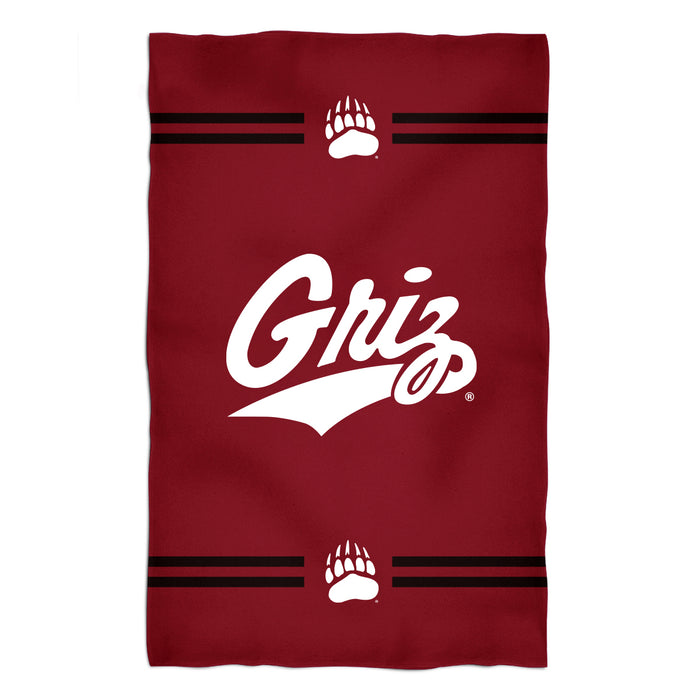 Motana Grizzlies UMT Vive La Fete Game Day Absorvent Premium Maroon Beach Bath Towel 51 x 32" Logo and Stripes" - Vive La Fête - Online Apparel Store