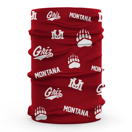 Motana Grizzlies UMT Vive La Fete All Over Logo Game Day  Collegiate Face Cover Soft 4-Way Stretch Neck Gaiter - Vive La Fête - Online Apparel Store