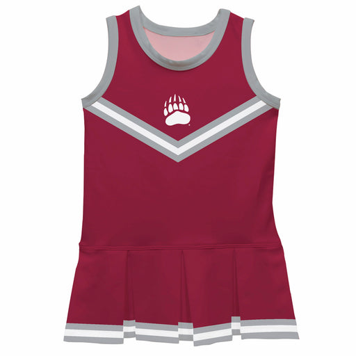 University of Montana Grizzlies Vive La Fete Game Day Maroon Sleeveless Cheerleader Dress