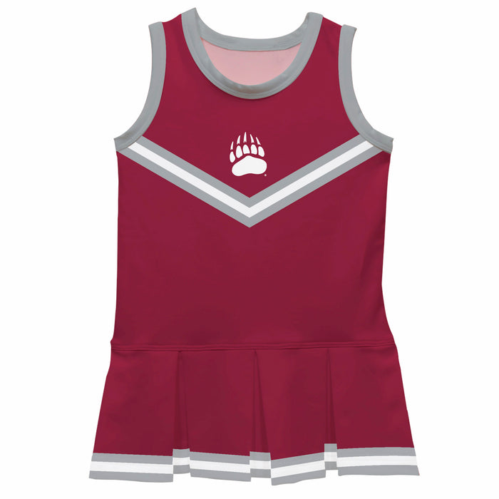 University of Montana Grizzlies Vive La Fete Game Day Maroon Sleeveless Cheerleader Dress