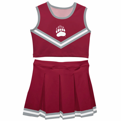 University of Montana Grizzlies Vive La Fete Game Day Maroon Sleeveless Cheerleader Set