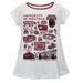 University of Montana Grizzlies Hand Sketched Vive La Fete Impressions Artwork White Short Sleeve Top