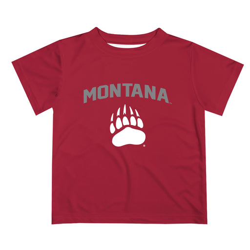 Montana Grizzlies UMT Vive La Fete Boys Game Day V2 Maroon Short Sleeve Tee Shirt