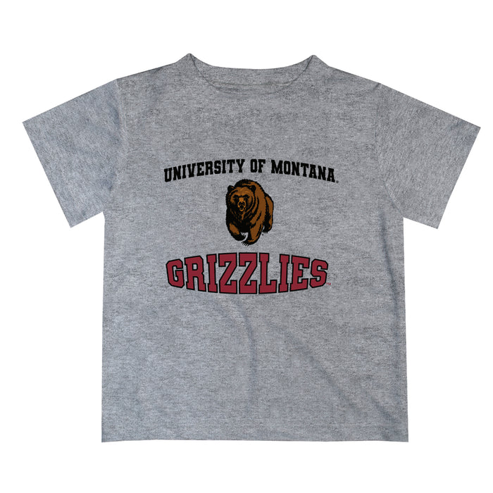 Montana Grizzlies UMT Vive La Fete Boys Game Day V3 Heather Gray Short Sleeve Tee Shirt