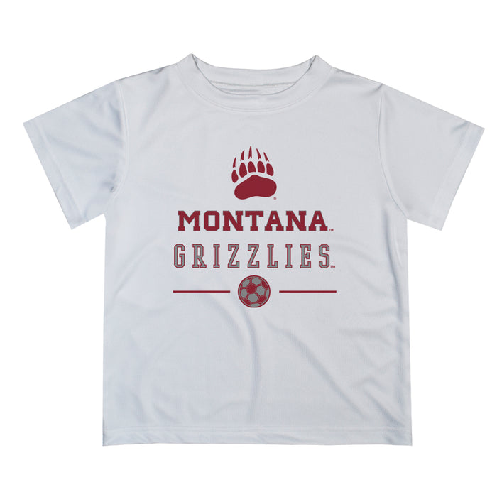 Montana Grizzlies UMT Vive La Fete Soccer V1 White Short Sleeve Tee Shirt