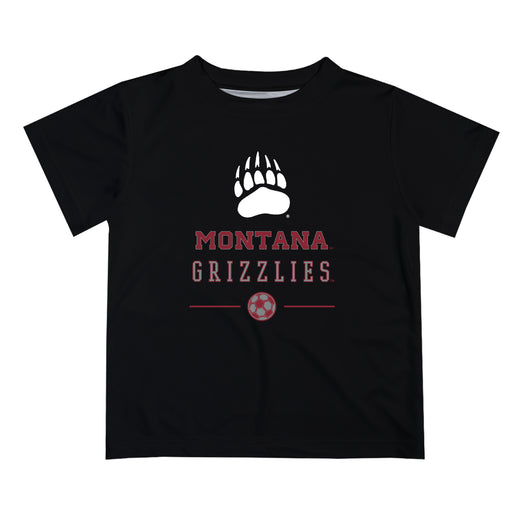 Montana Grizzlies UMT Vive La Fete Soccer V1 Black Short Sleeve Tee Shirt