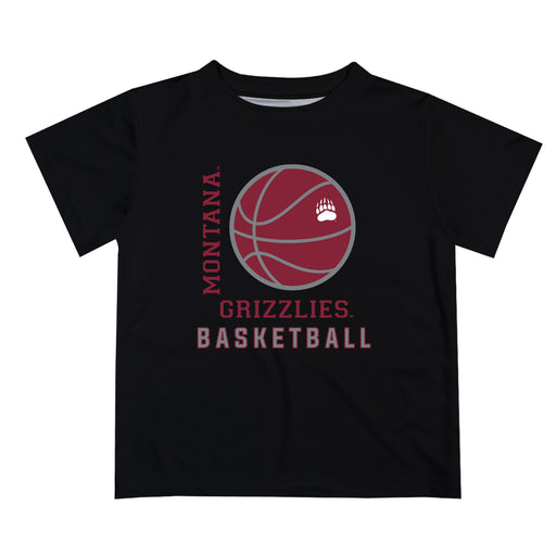 Montana Grizzlies UMT Vive La Fete Basketball V1 Black Short Sleeve Tee Shirt