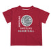Montana Grizzlies UMT Vive La Fete Basketball V1 Maroon Short Sleeve Tee Shirt