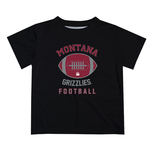 Montana Grizzlies UMT Vive La Fete Football V2 Black Short Sleeve Tee Shirt