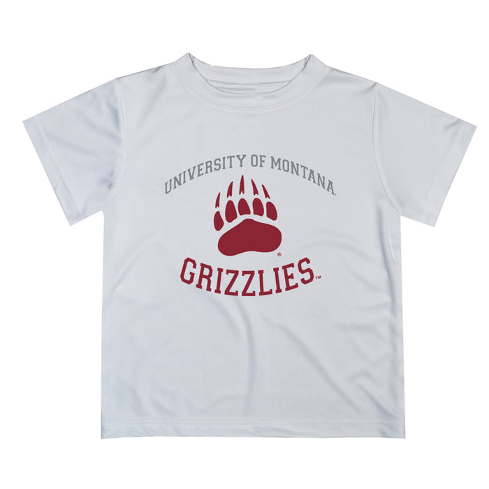 Montana Grizzlies UMT Vive La Fete Boys Game Day V1 White Short Sleeve Tee Shirt