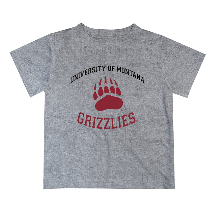 Montana Grizzlies UMT Vive La Fete Boys Game Day V1 Heather Gray Short Sleeve Tee Shirt