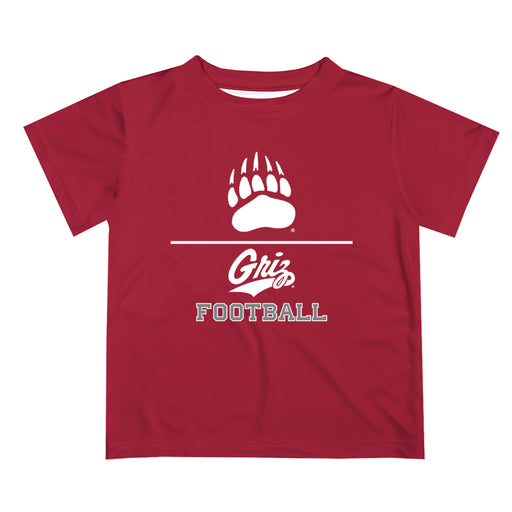 Montana Grizzlies UMT Vive La Fete Football V1 Maroon Short Sleeve Tee Shirt