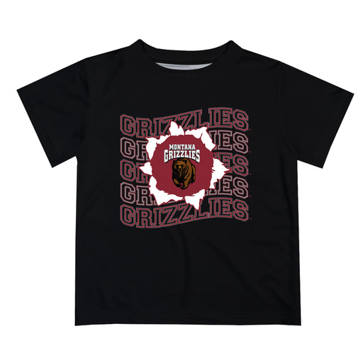Montana Grizzlies UMT Vive La Fete  Black Art V1 Short Sleeve Tee Shirt