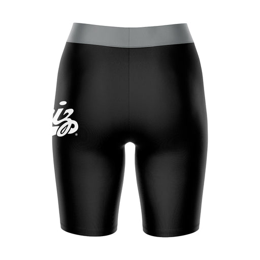 Montana Grizzlies UMT Vive La Fete Game Day Logo on Thigh and Waistband Black and Gray Women Bike Short 9 Inseam - Vive La Fête - Online Apparel Store