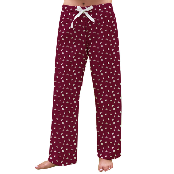 Montana Grizzlies UMT Vive La Fete Game Day All Over Logo Women Maroon Lounge Pants