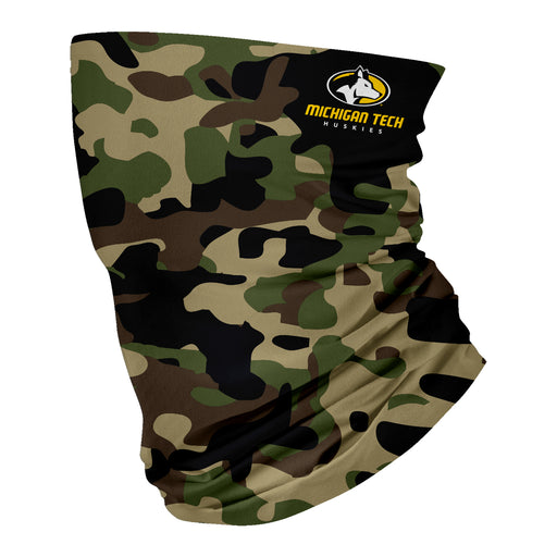 Michigan Tech Huskies MTU Vive La Fete Camo Collegiate Face Cover Soft Camouflage Four Way Stretch Neck Gaiter - Vive La Fête - Online Apparel Store