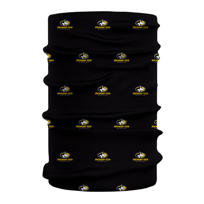 Michigan Tech Huskies Vive La Fete All Over Logo Game Day Collegiate Face Cover Soft 4-Way Stretch Two Ply Neck Gaiter - Vive La Fête - Online Apparel Store