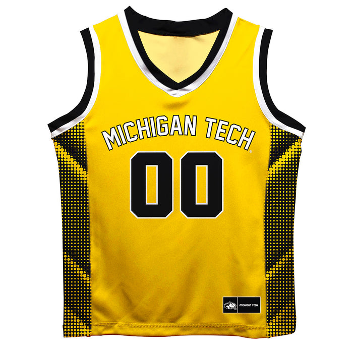 Michigan Tech Huskies Vive La Fete Game Day Gold Boys Fashion Basketball Top