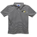 Michigan Tech Huskies MTU Embroidered Black Stripes Short Sleeve Polo Box Shirt