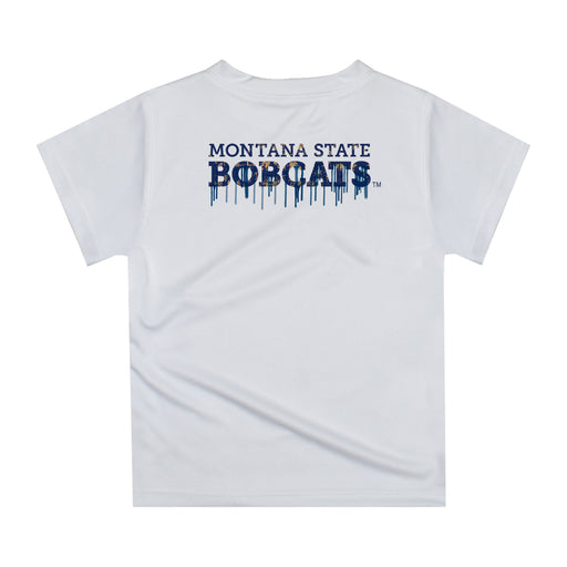 Montana State Bobcats MSU Original Dripping Football White T-Shirt by Vive La Fete - Vive La Fête - Online Apparel Store