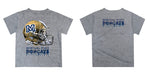 Montana State Bobcats MSU Original Dripping Football Heather Gray T-Shirt by Vive La Fete - Vive La Fête - Online Apparel Store