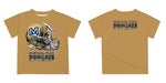 Montana State Bobcats MSU Original Dripping Football Gold T-Shirt by Vive La Fete - Vive La Fête - Online Apparel Store